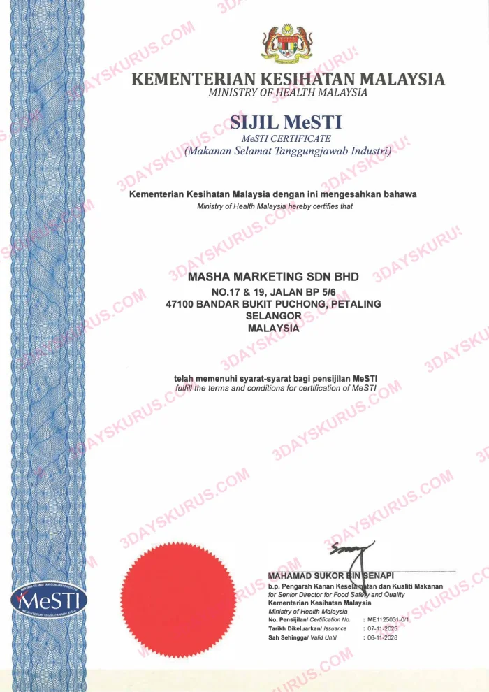 Sijil MeSTI — Kementerian Kesihatan Malaysia